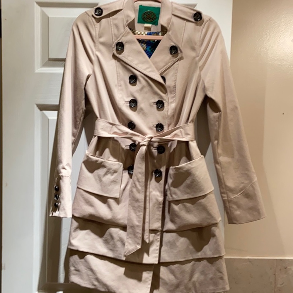 Gorgeous Anthropology Two Paths Trench. Sz 0
